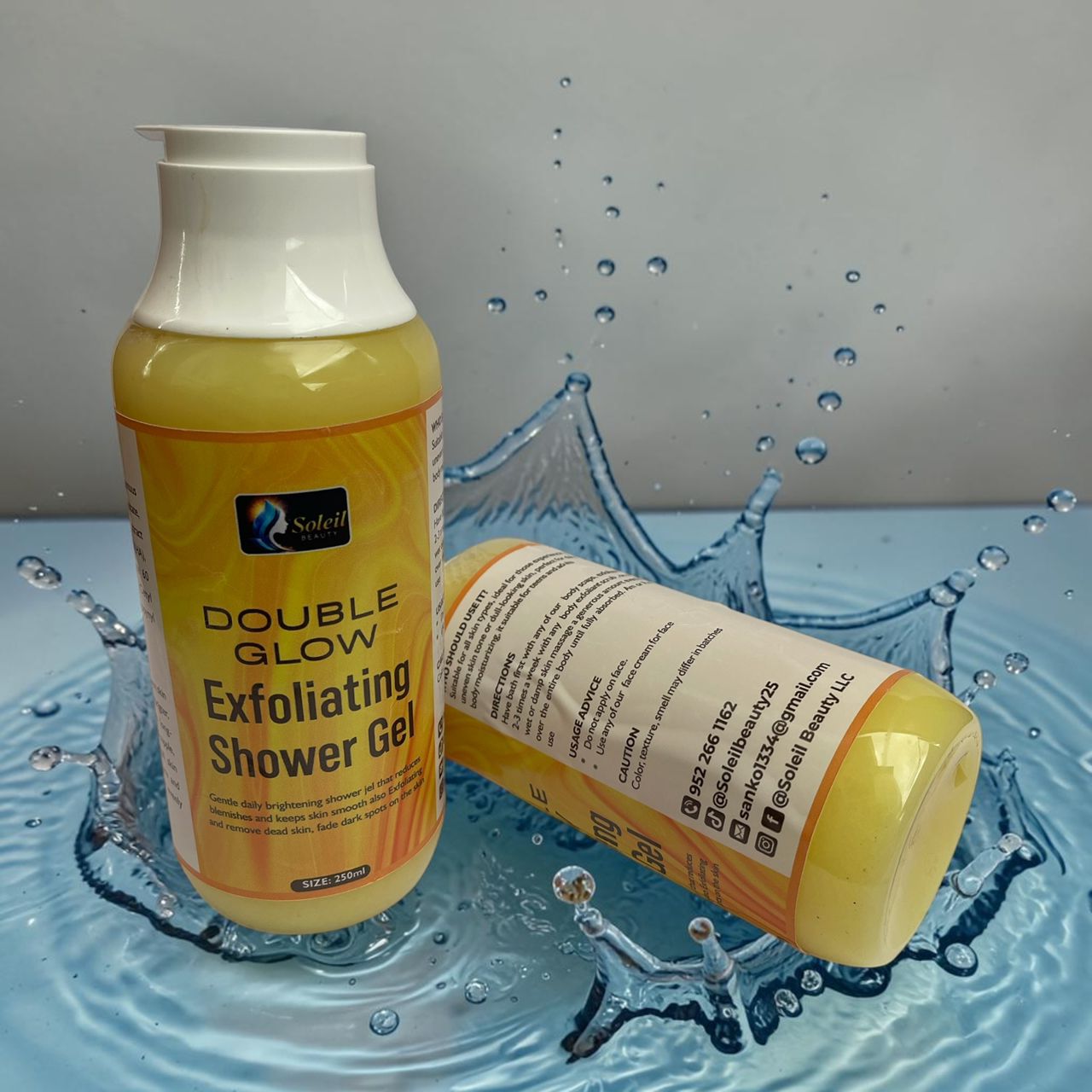 Double Glow Exfoliating Shower Gel for Smooth Skin