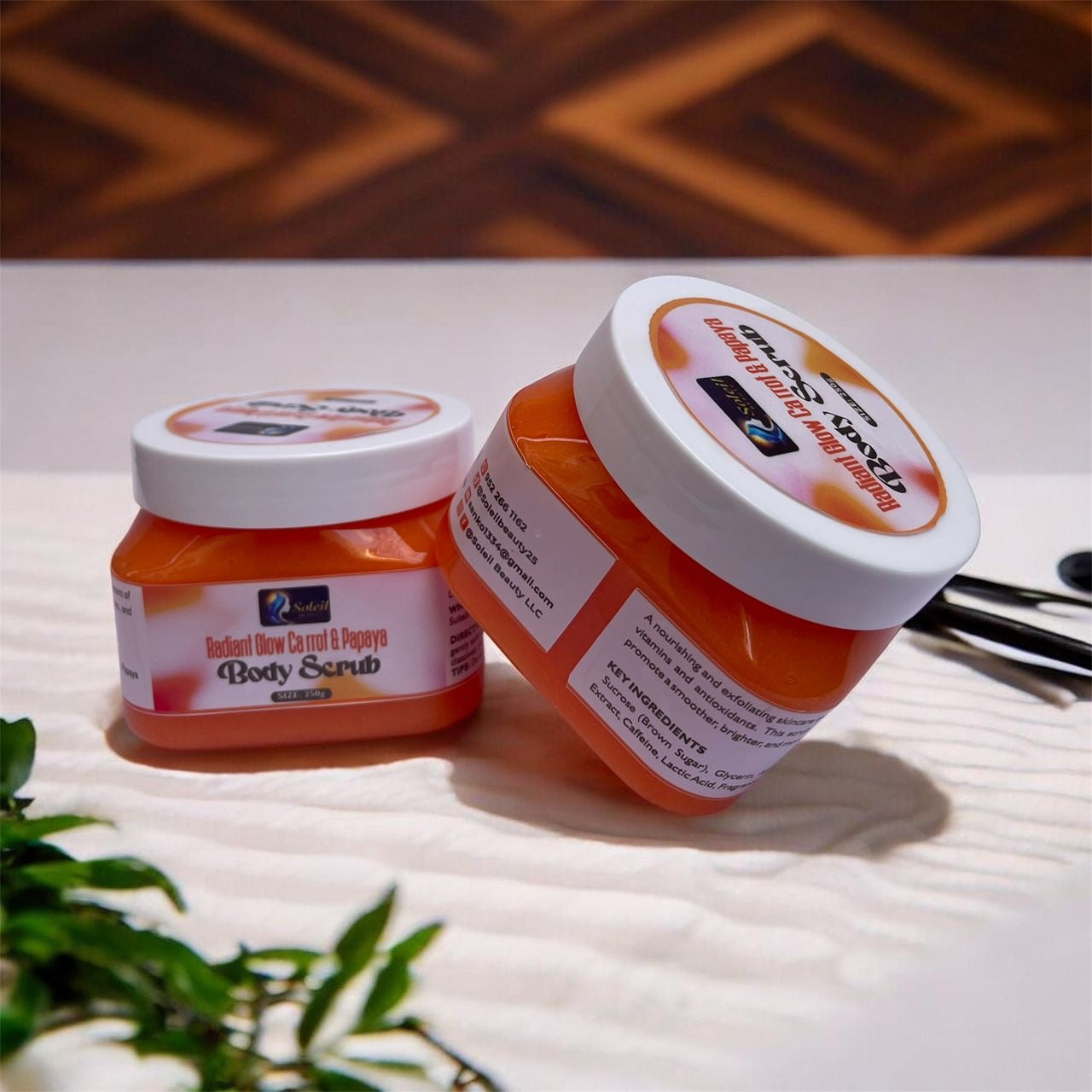 Radiant Glow Carrot & Papaya Body Scrub | Soleil Beauty